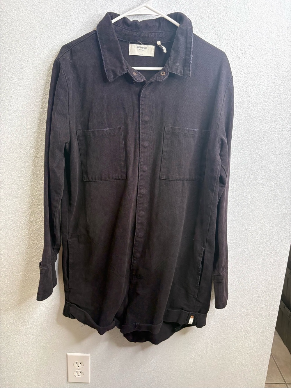 One Teaspoon Size Large Black Denim Romper